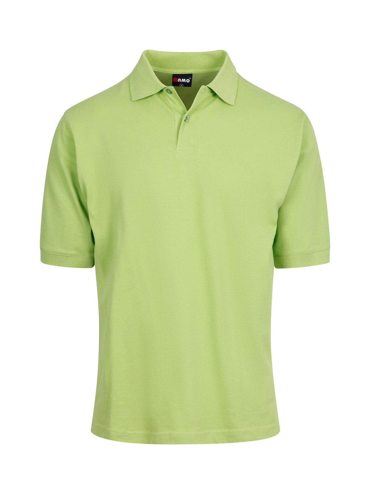 Men's Cotton  Pigment Dyed Polo - Lime - Front