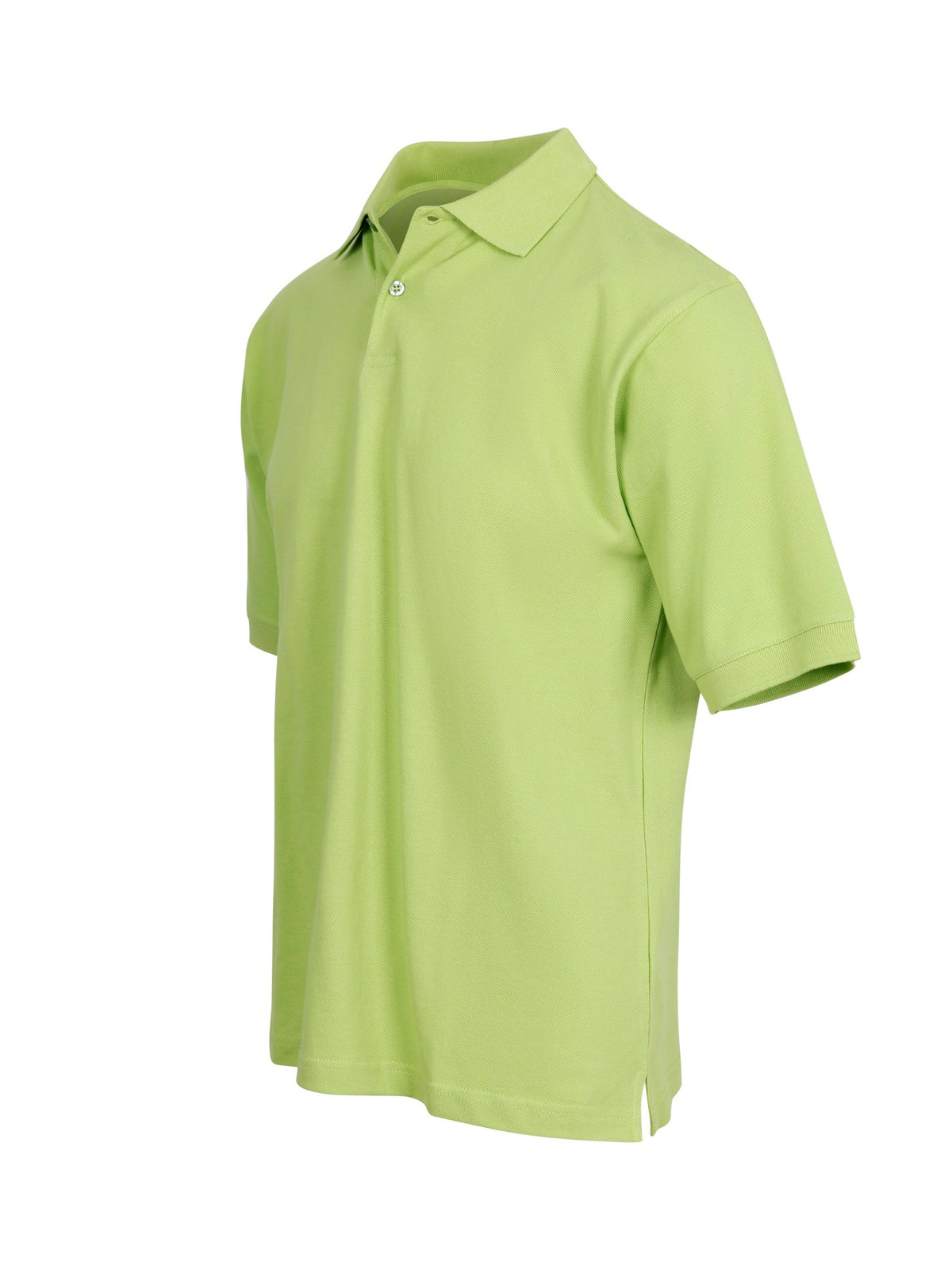 Men's Cotton  Pigment Dyed Polo - Lime - Side