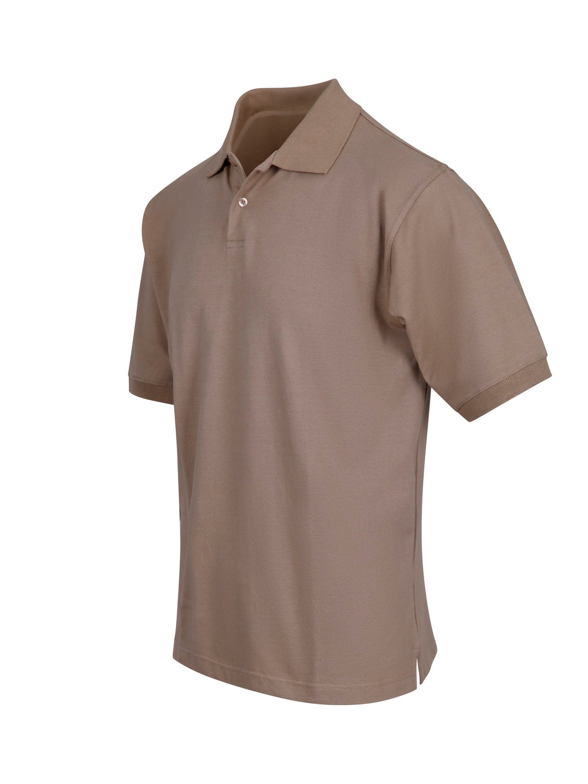 Men's Cotton  Pigment Dyed Polo - Stone - Side