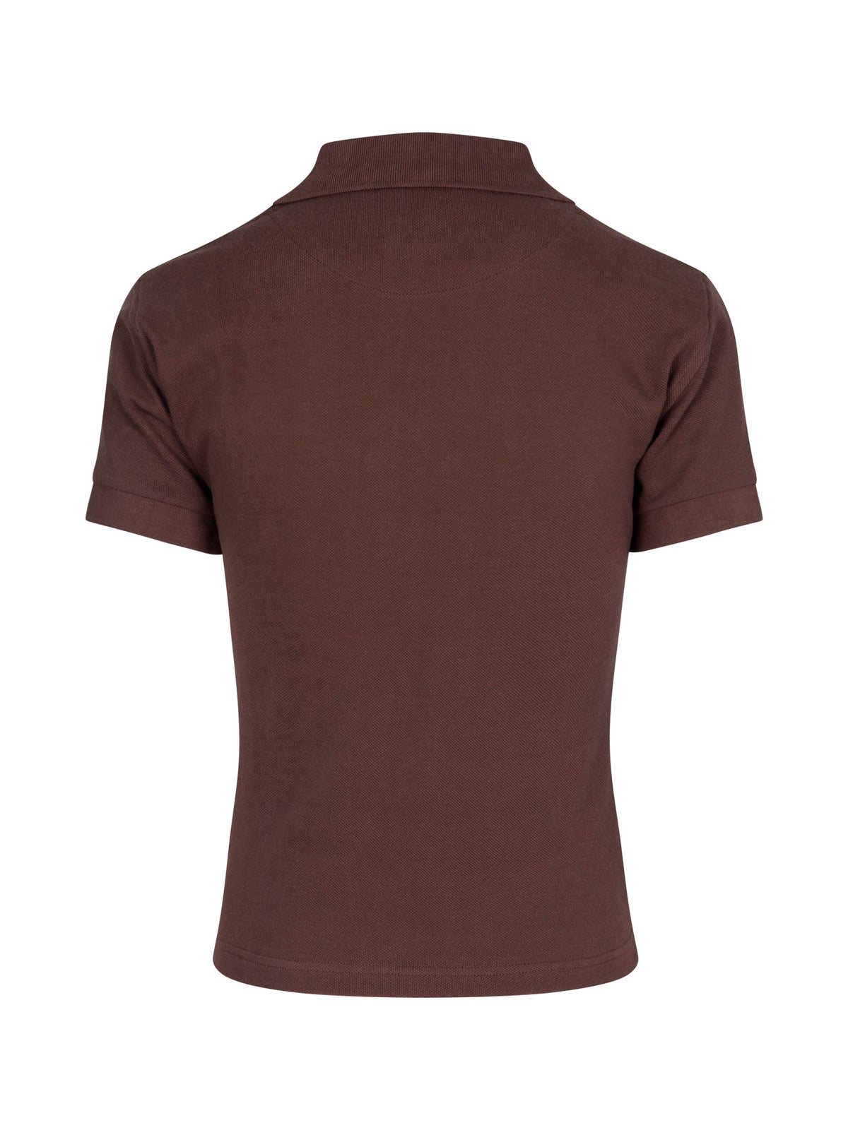 Women's Cotton  Pigment Dyed Polo - Brown - Back