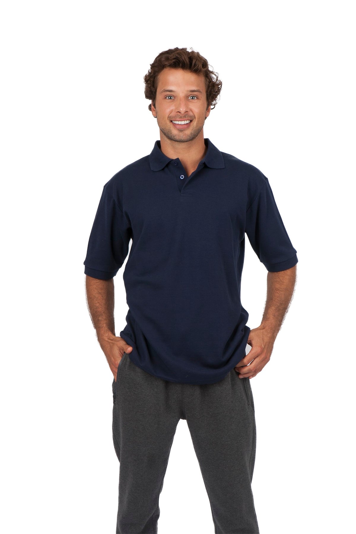 Men's Cotton Pique Knit Polo - view