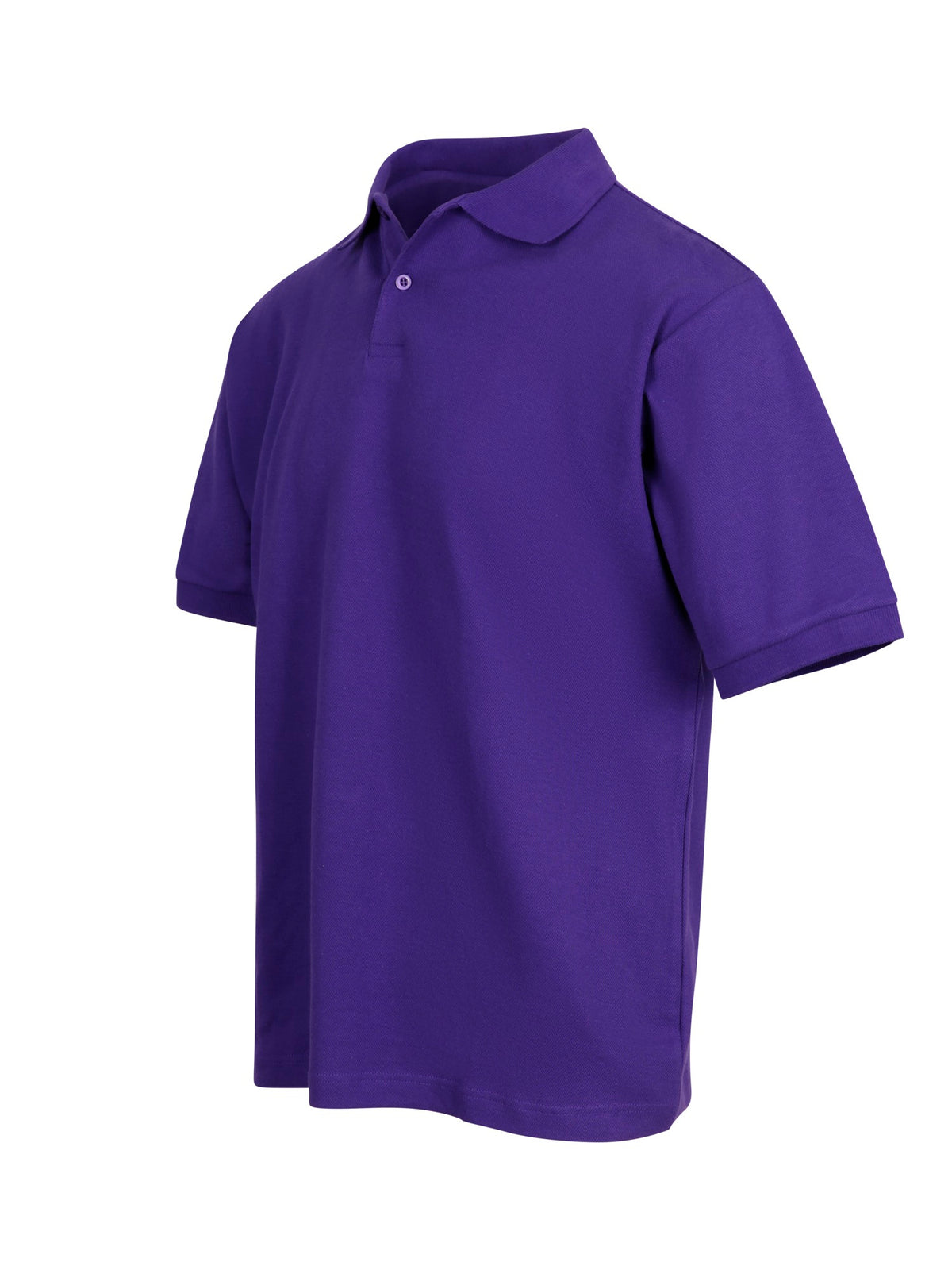 Men's Cotton Pique Knit Polo - Grape - Side