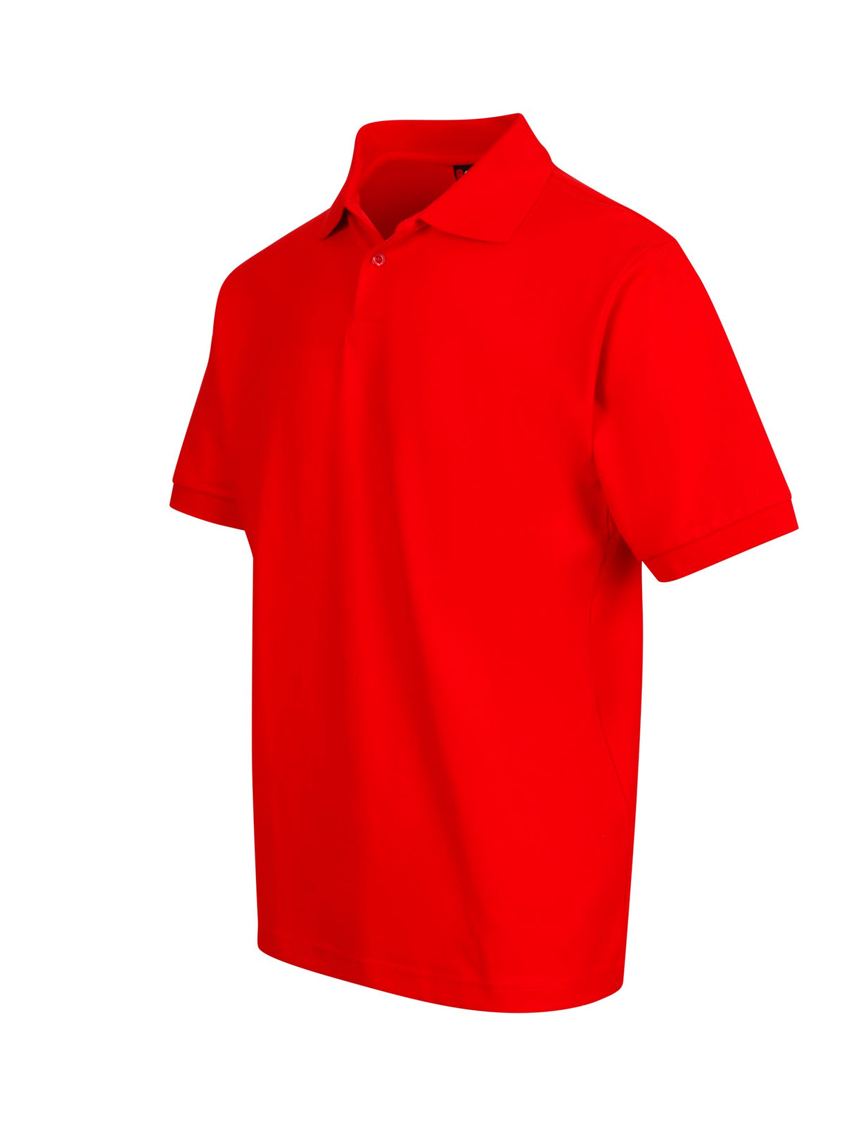 Men's Cotton Pique Knit Polo - Red - Side