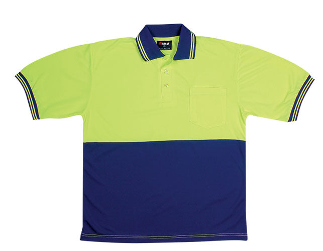 Hi Vis Polo - Yellow/Navy