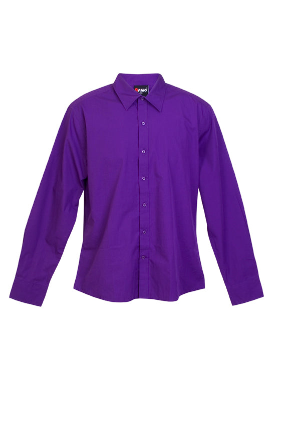 Mens Long Sleeve Shirts - Grape - Front