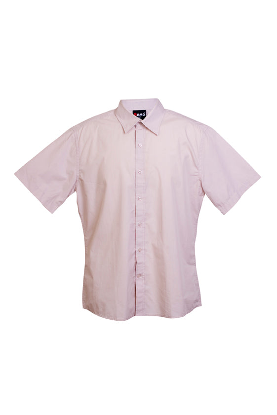 Mens Short Sleeve Shirts - Beige - Front