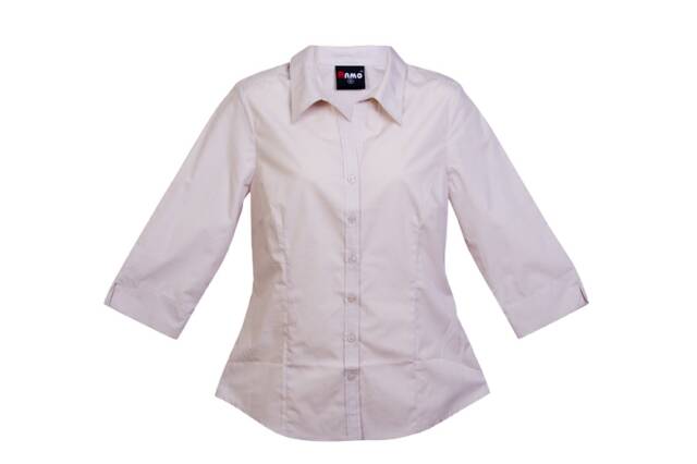 Womens 3/4 Sleeve Shirts - Beige - Front