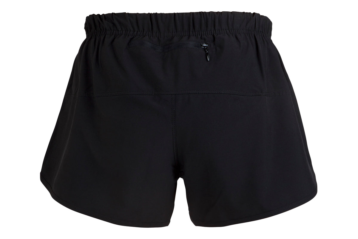 Womens' FLEX Shorts - 4 way stretch - Black - Back