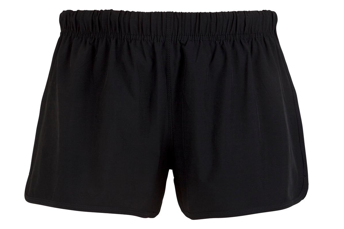 Womens' FLEX Shorts - 4 way stretch - Black - Front