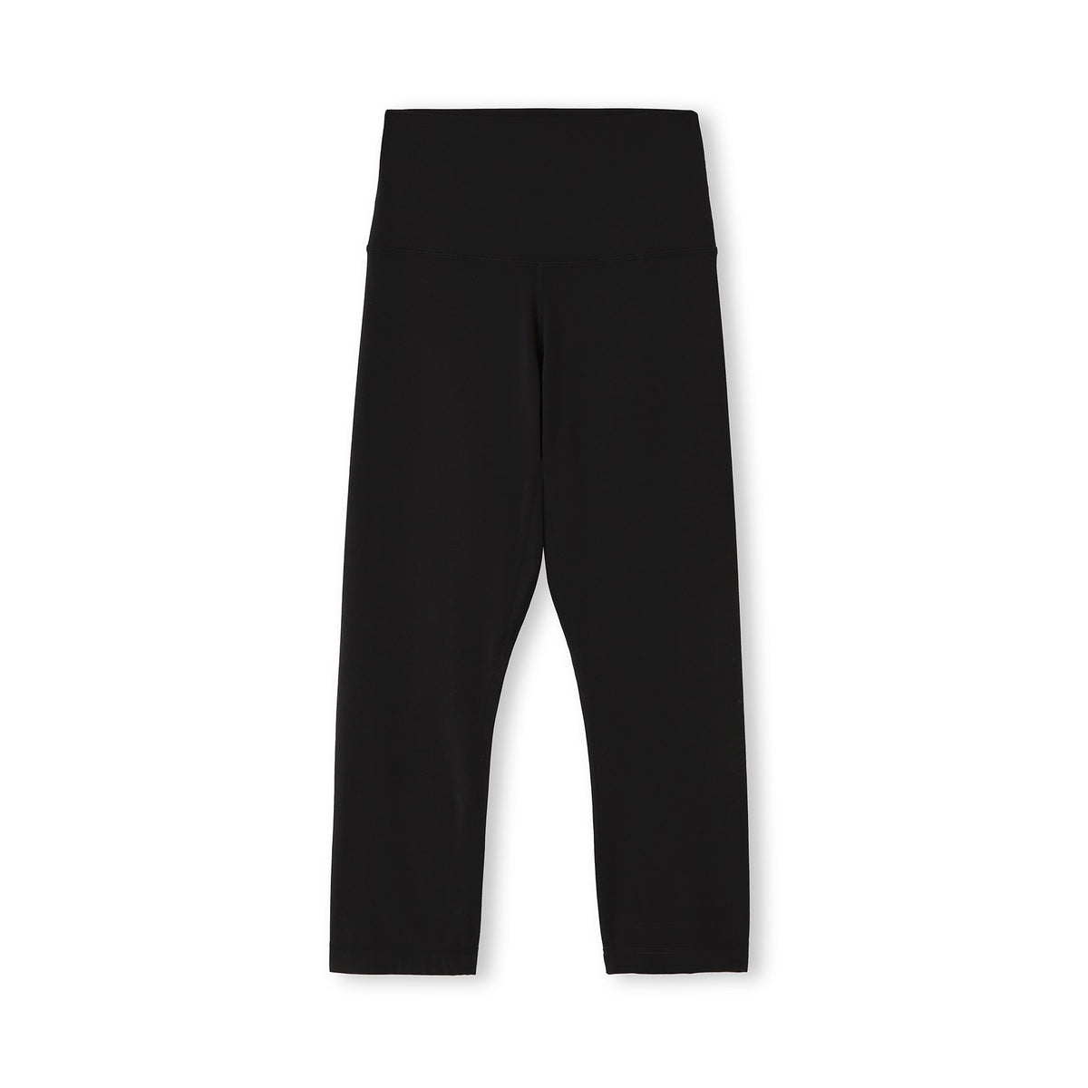 Womens High-rise 3/4 Leggings - Black - Front