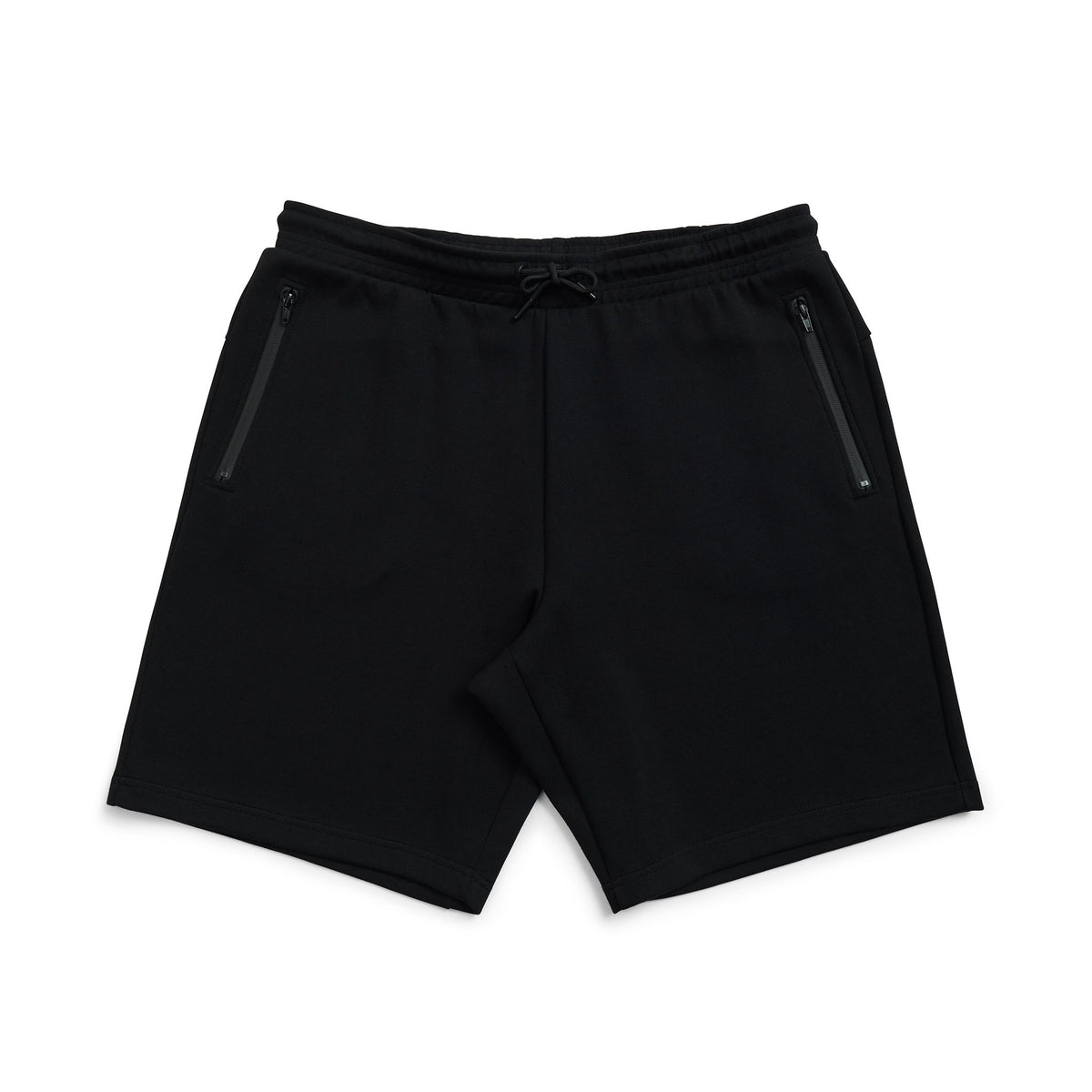 Mens' Cotton Sandwich Shorts - Black - Front