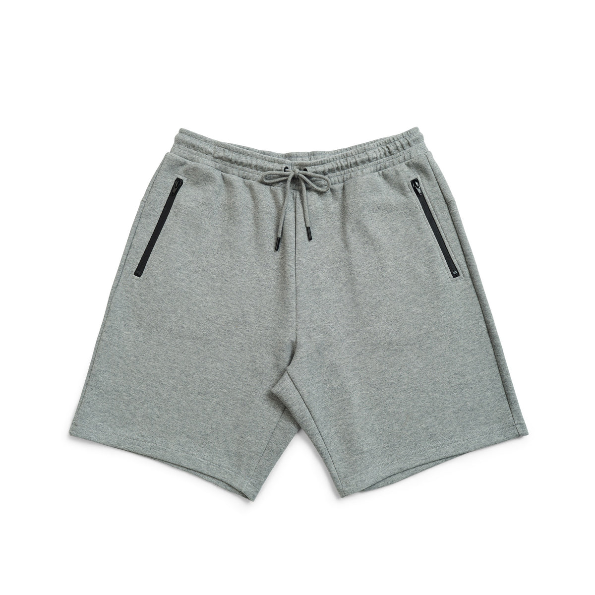Mens' Cotton Sandwich Shorts - Grey Marl - Front