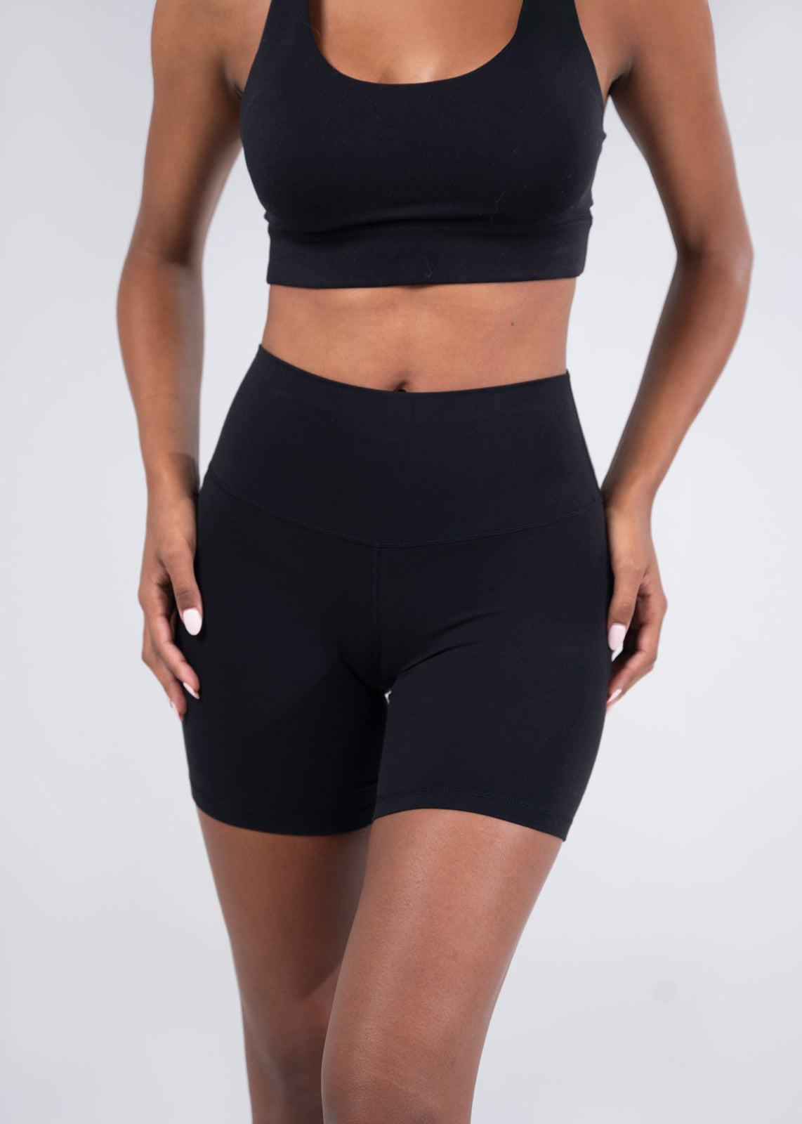 Womens High Rise Legging Shorts - view