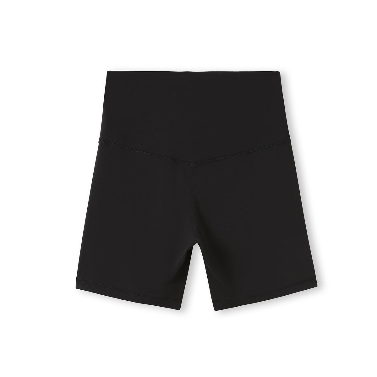 Womens High Rise Legging Shorts - Black - Back
