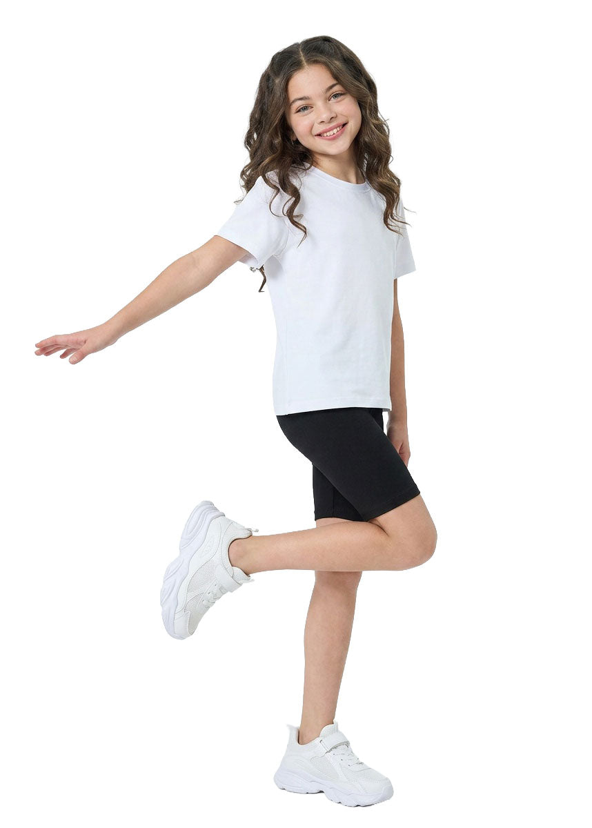 Girl's Cotton Spandex Shorts - view