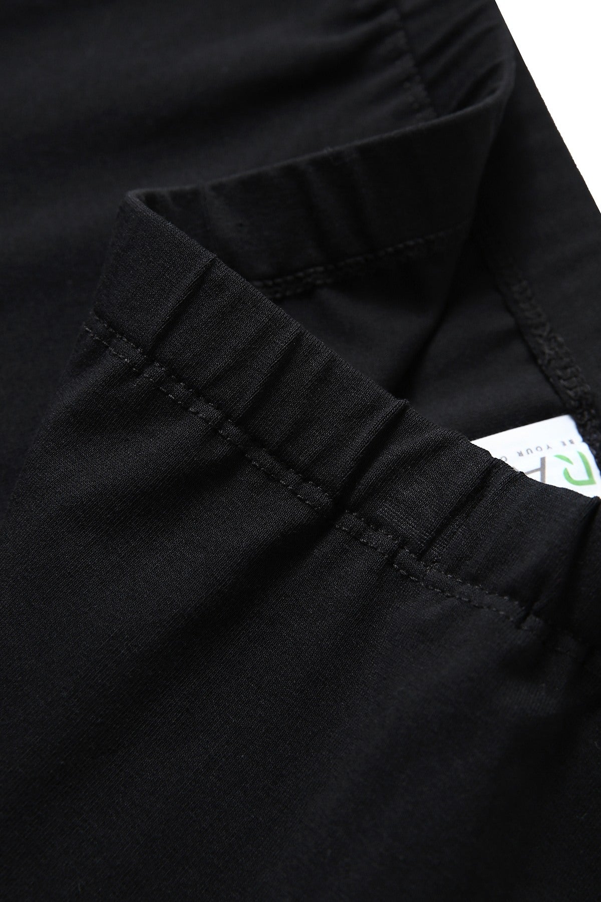 Girl's Cotton Spandex Shorts - Black - View