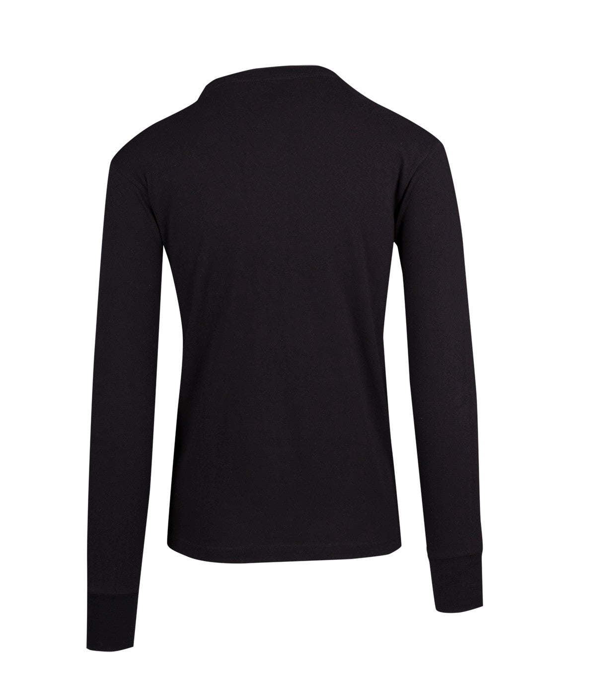 Men's Henley L/S T-shirt - Black - Back