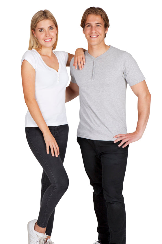 Men's Henley T-shirt - Navy Blue - View