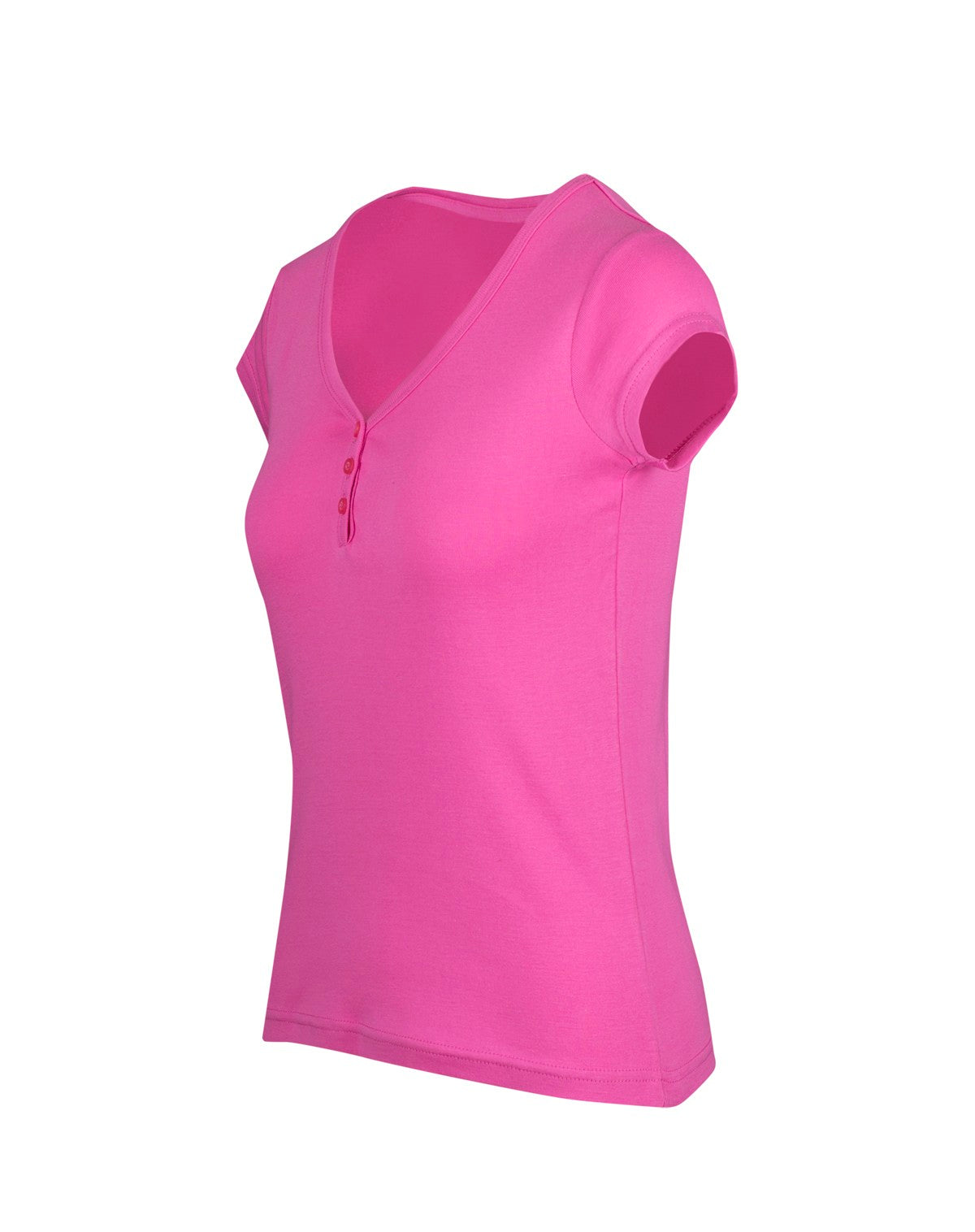Women's Henley T-shirt - Tulip - Side