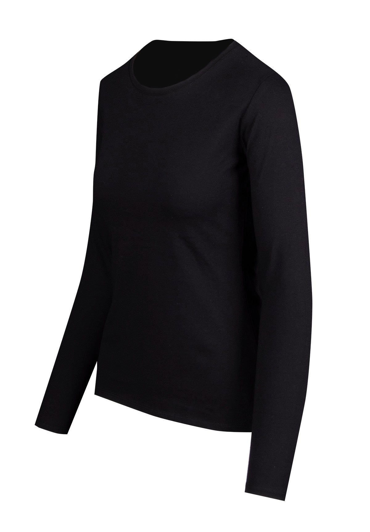 Women's Long Sleeve T-shirt - Black - Side