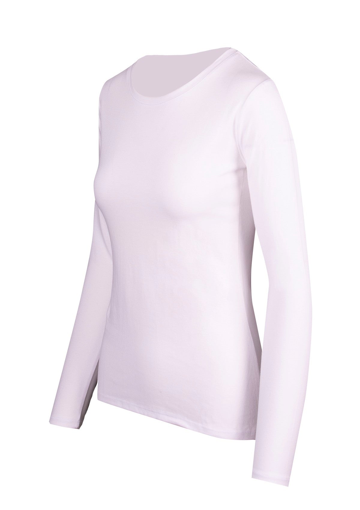 Women's Long Sleeve T-shirt - White - Side