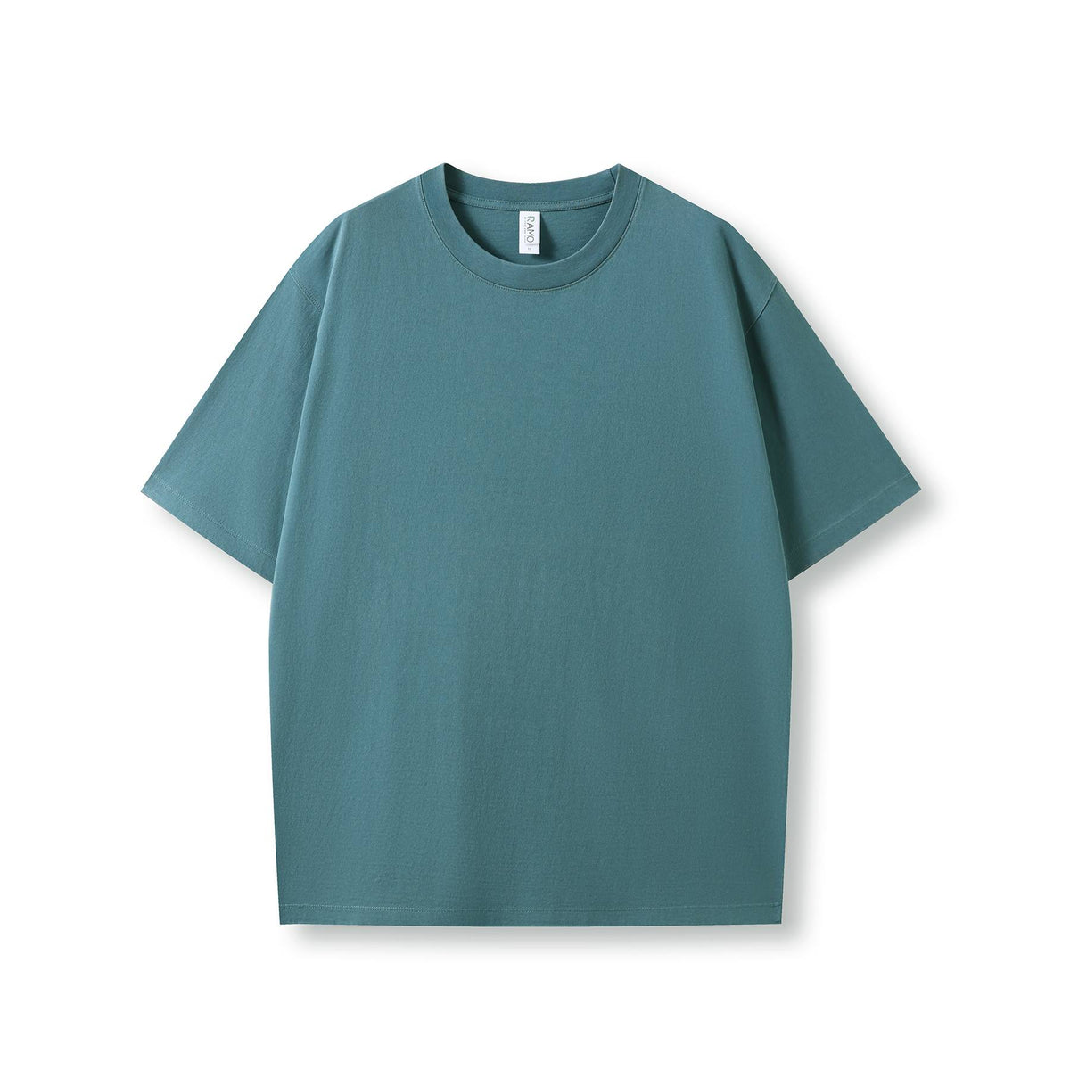 Unisex Heavy Weight Organic Cotton FADED Oversize Tshirt - Arctic Ocean Faded - Front