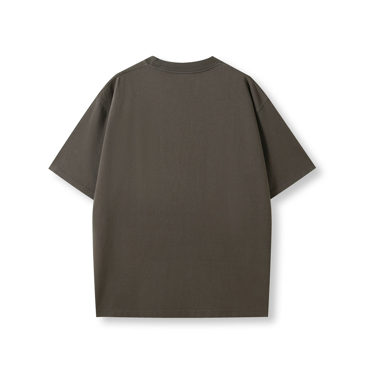Unisex Heavy Weight Organic Cotton FADED Oversize Tshirt - Cappuccino Faded - Back