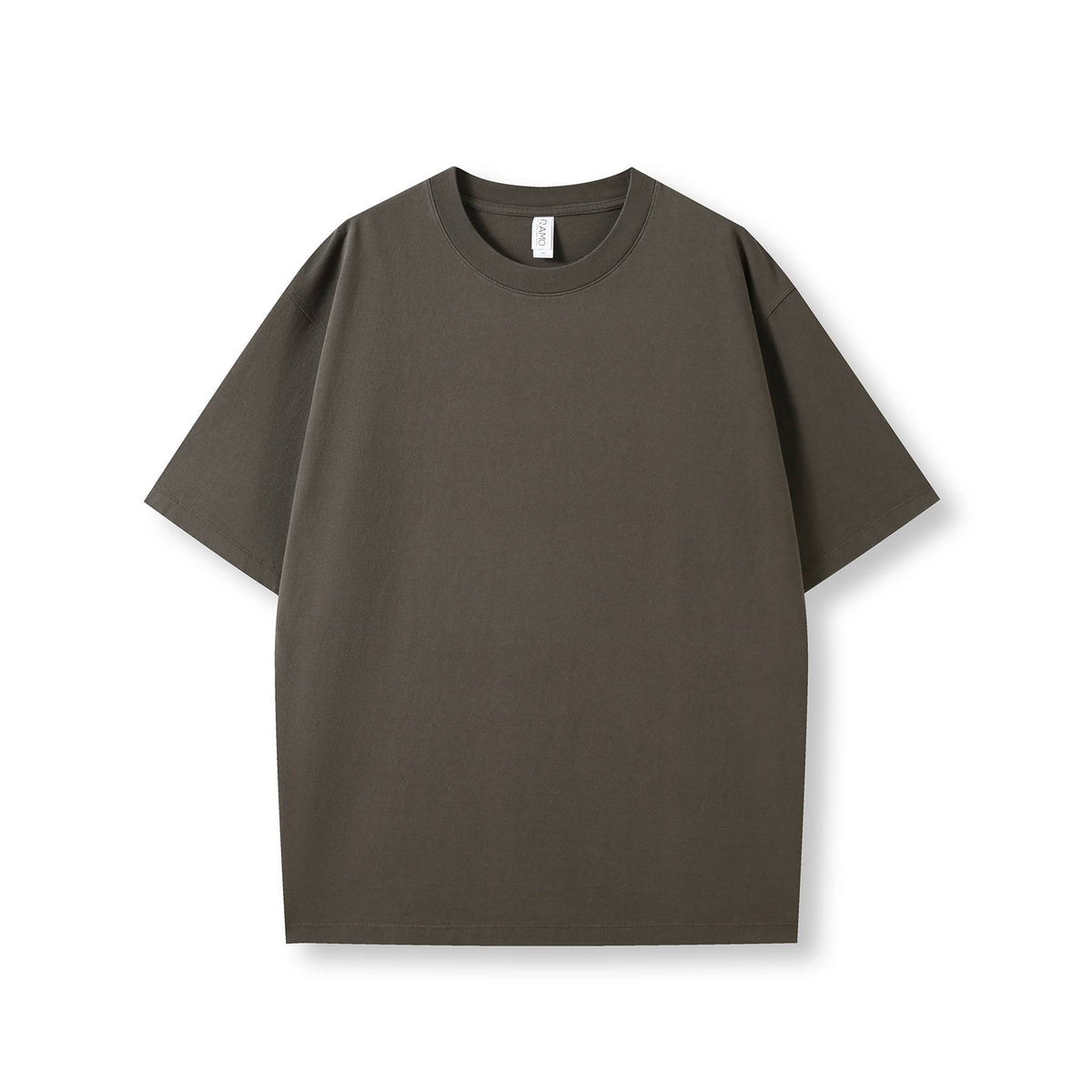 Unisex Heavy Weight Organic Cotton FADED Oversize Tshirt - Cappuccino Faded - Front