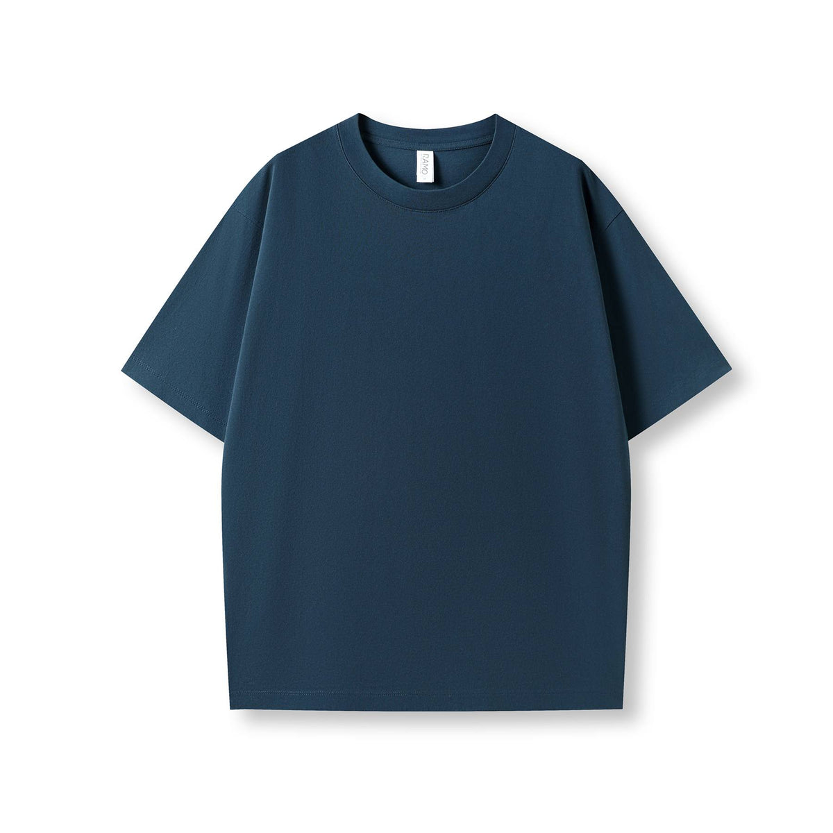 Unisex Heavy Weight Organic Cotton FADED Oversize Tshirt - French Navy Faded - Front