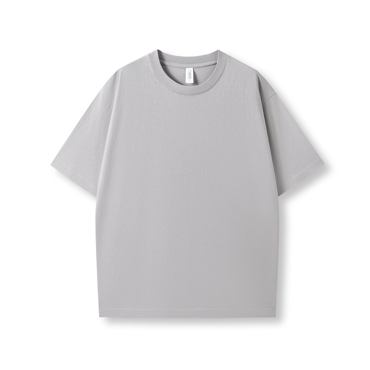 Unisex Heavy Weight Organic Cotton FADED Oversize Tshirt - Stone Grey Faded - Front