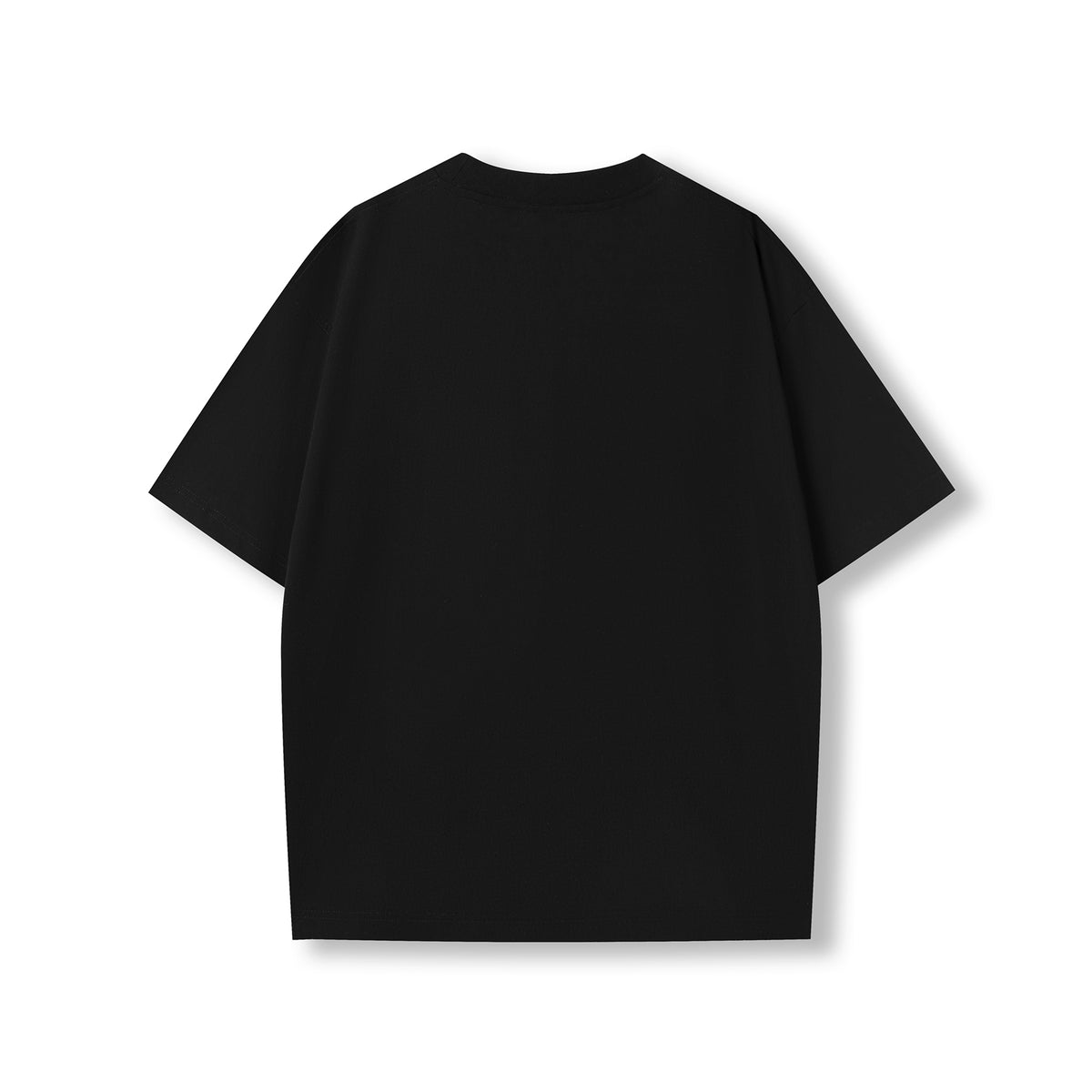 Unisex oversized Heavyweight organic Cotton Tshirt - Black - Back