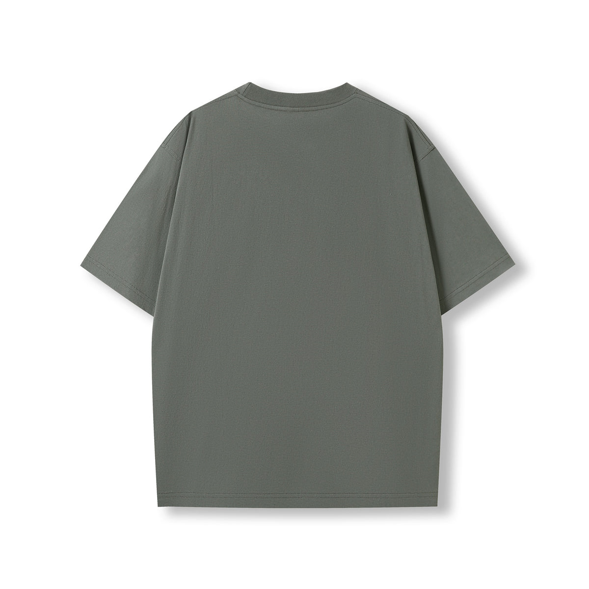 Unisex oversized Heavyweight organic Cotton Tshirt - Charcoal - Back
