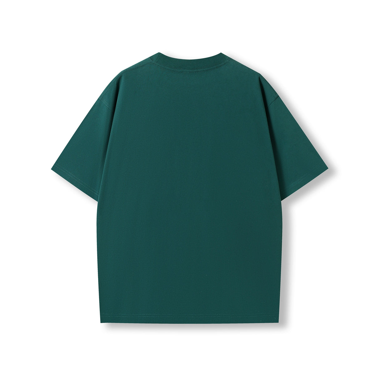 Unisex oversized Heavyweight organic Cotton Tshirt - Evergreen - Back
