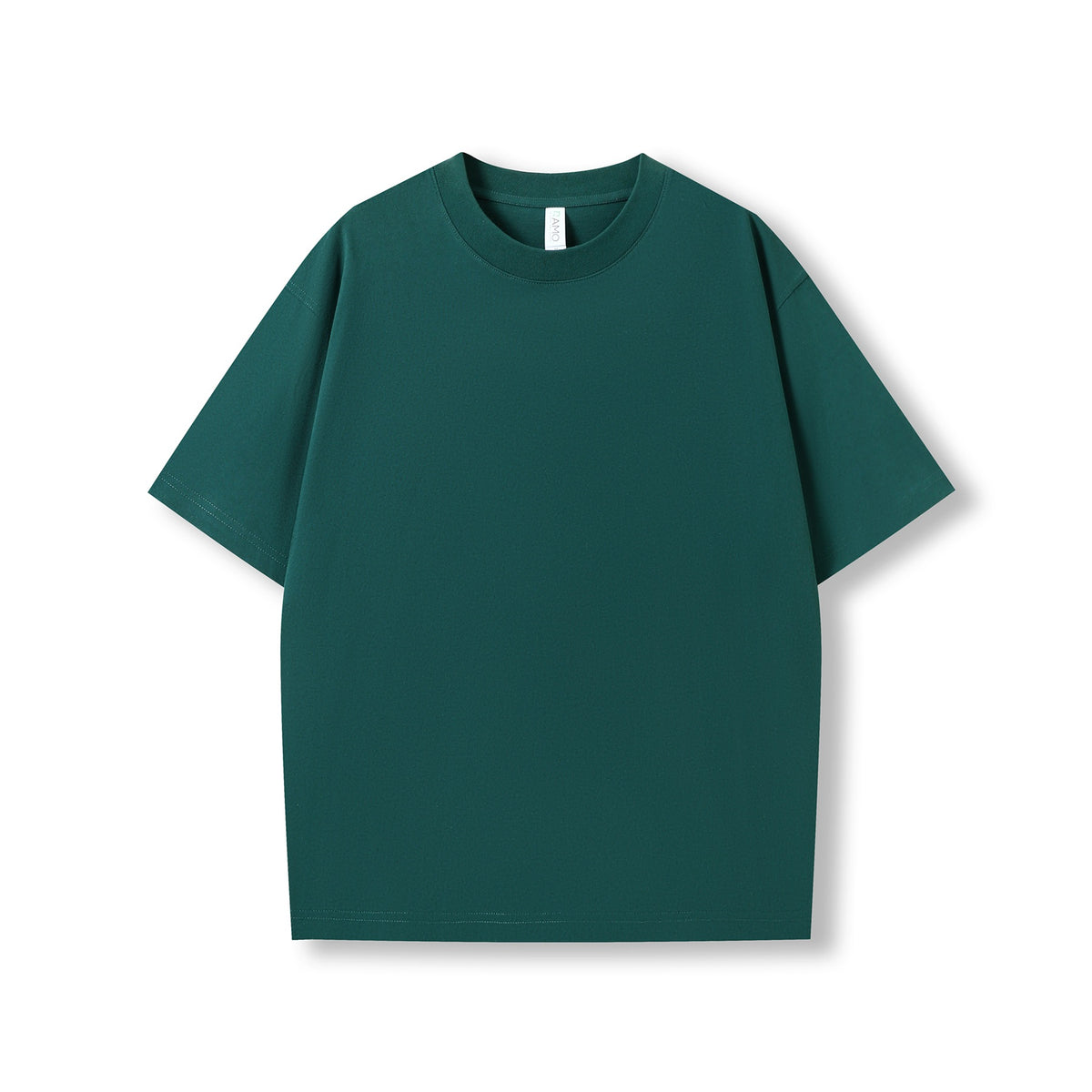 Unisex oversized Heavyweight organic Cotton Tshirt - Evergreen - Front