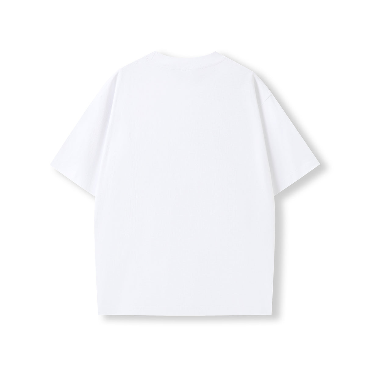 Unisex oversized Heavyweight organic Cotton Tshirt - White - Back