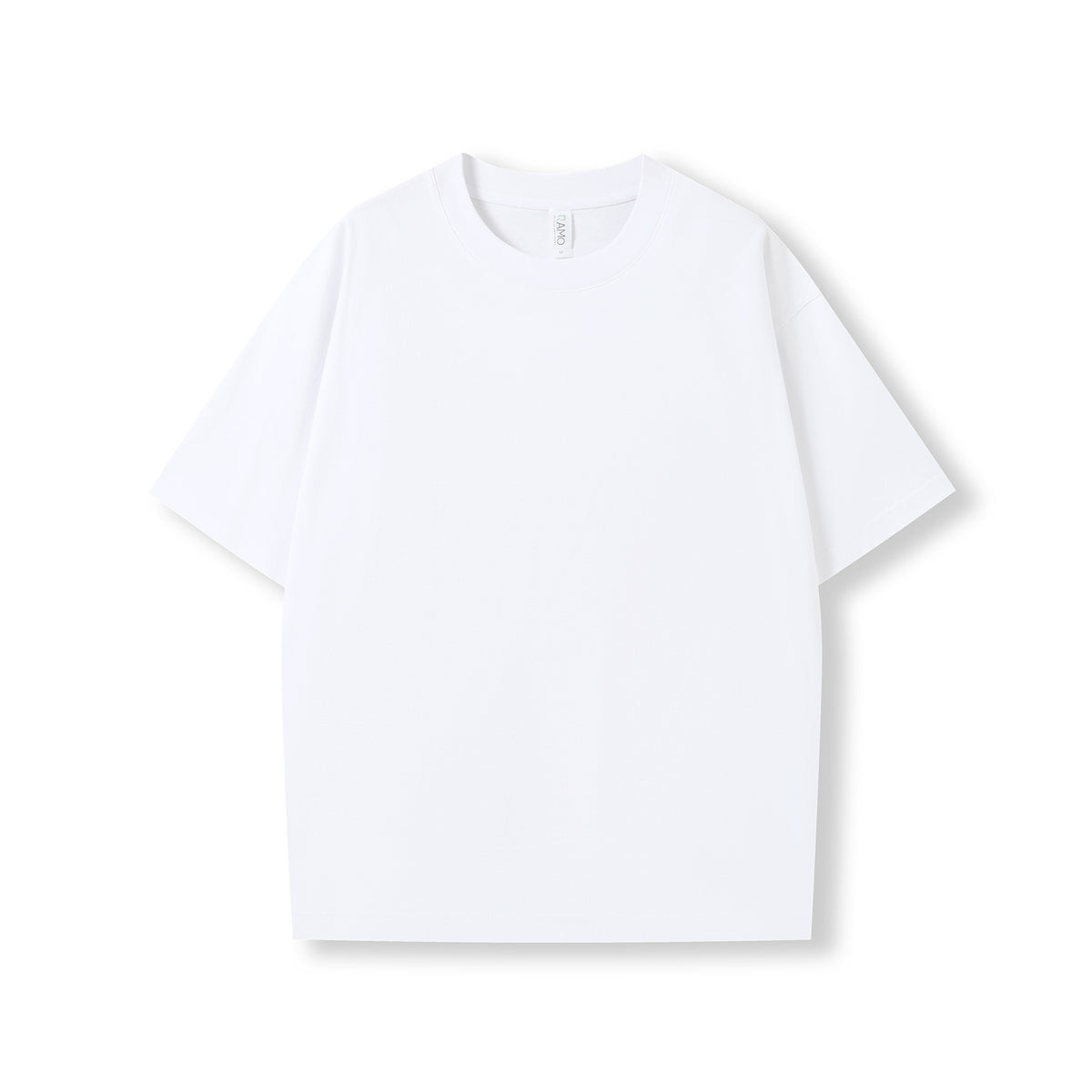 Unisex oversized Heavyweight organic Cotton Tshirt - White - Front