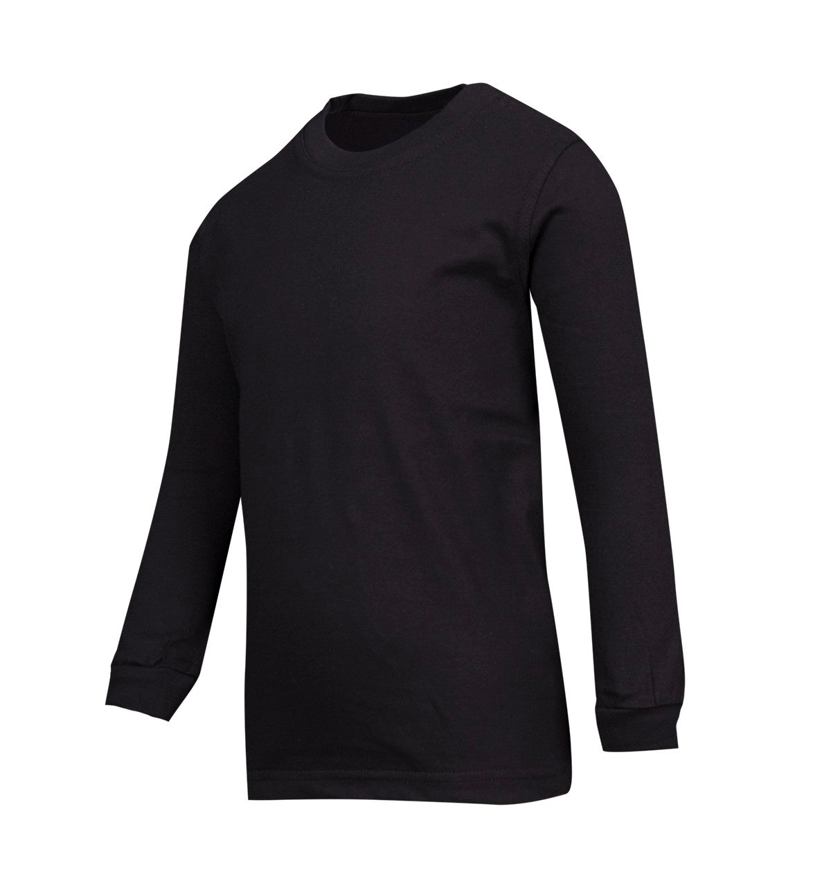 Kid's Long Sleeve T-shirt - Black - Side