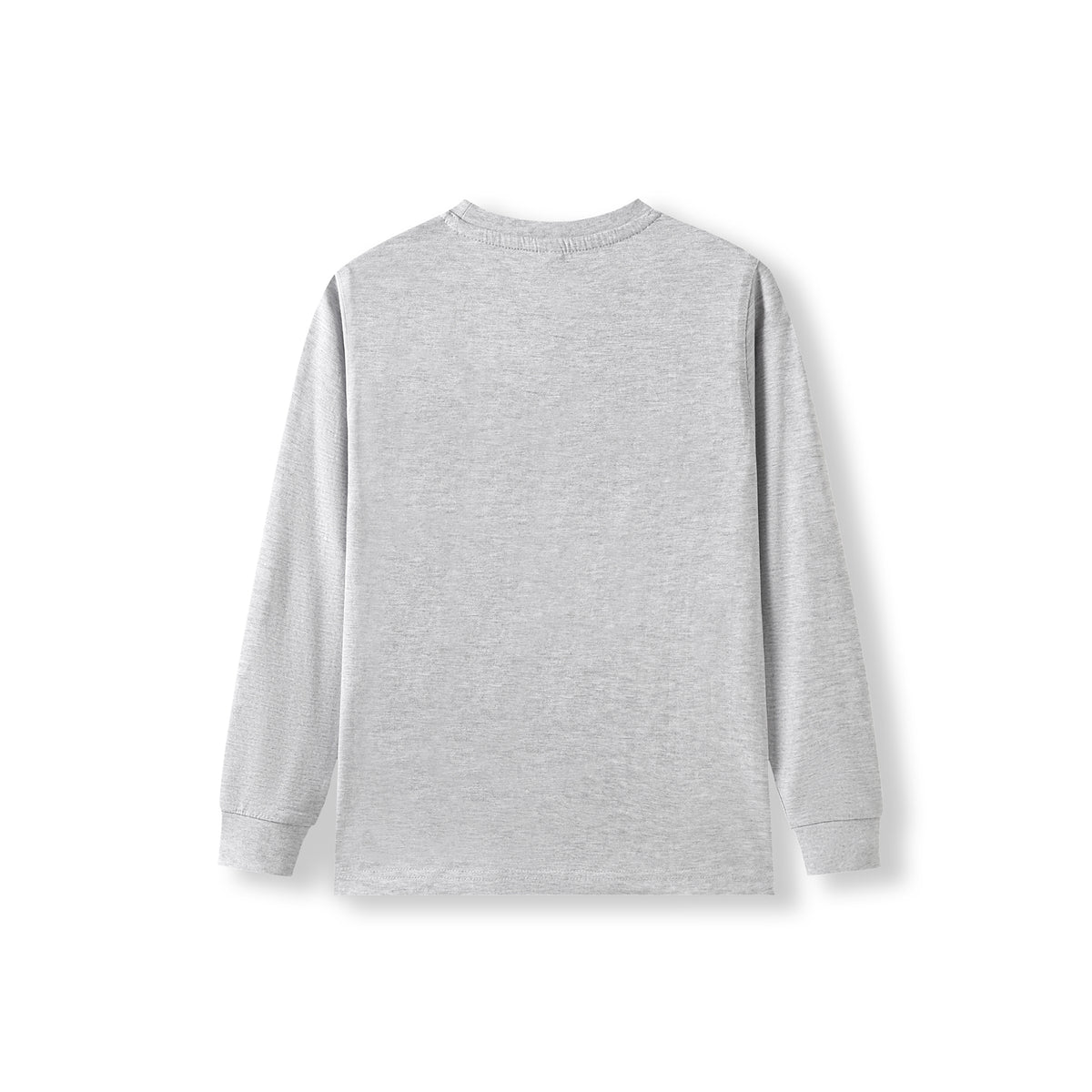 Kid's Long Sleeve T-shirt - Grey Marl - Back