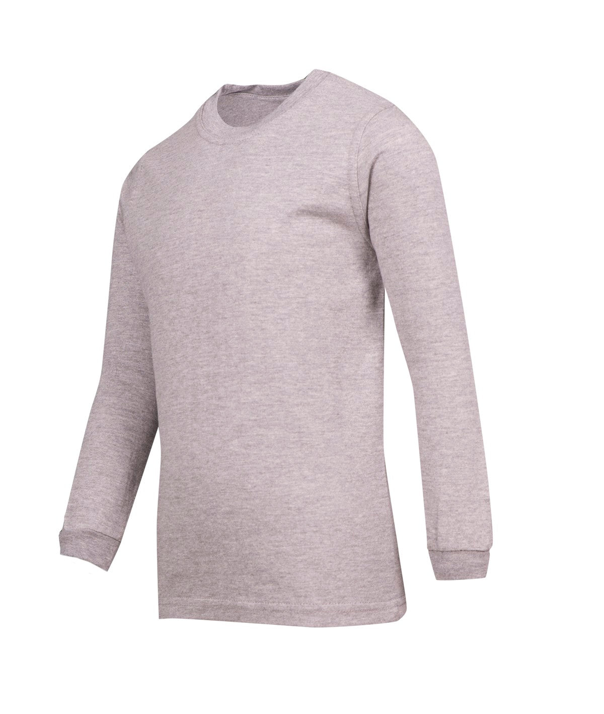 Kid's Long Sleeve T-shirt - Grey Marl - Side