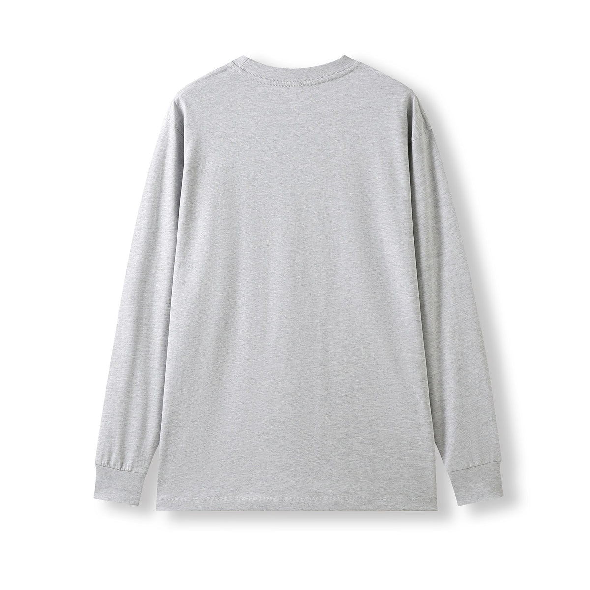 Men's / Unisex Long Sleeve T-shirt - Grey Marl - Back