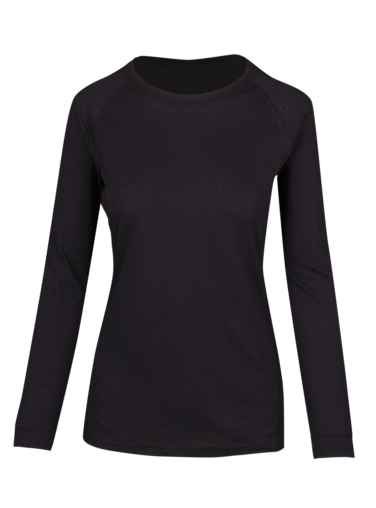 Womens Greatness Heather Long Sleeve T-shirt - Black - Front