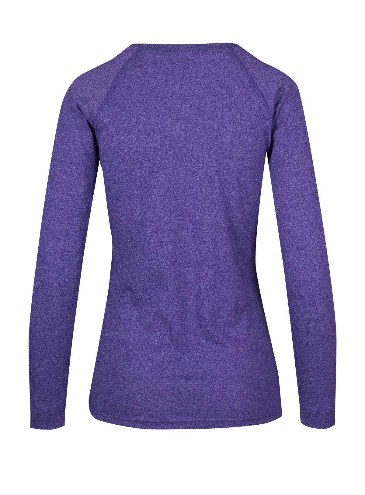 Womens Greatness Heather Long Sleeve T-shirt - Grape Heather - Back