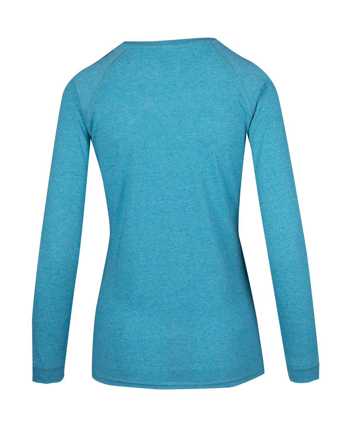 Womens Greatness Heather Long Sleeve T-shirt - Jade Heather - Back