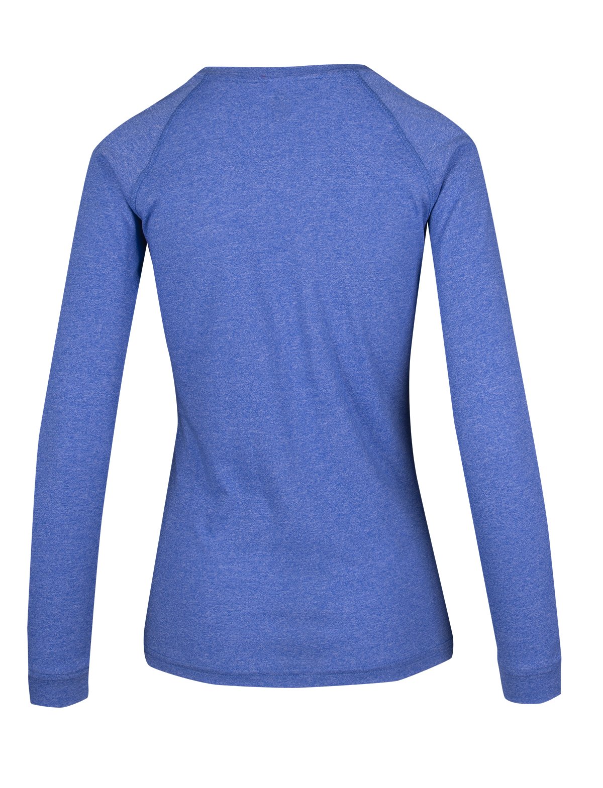 Womens Greatness Heather Long Sleeve T-shirt - Royal Heather - Back