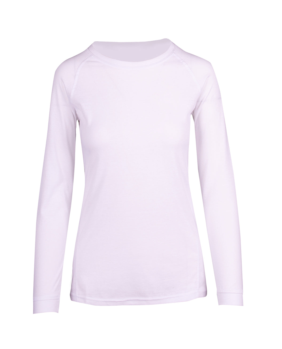 Womens Greatness Heather Long Sleeve T-shirt - White - Front