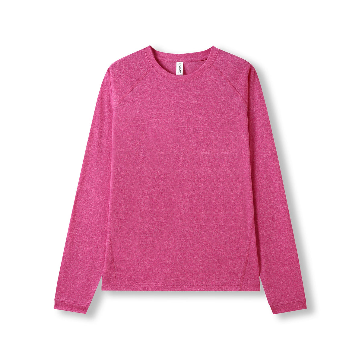 Men's / Unisex Greatness Heather Long Sleeve T-shirt - Hot Pink Heather - Front