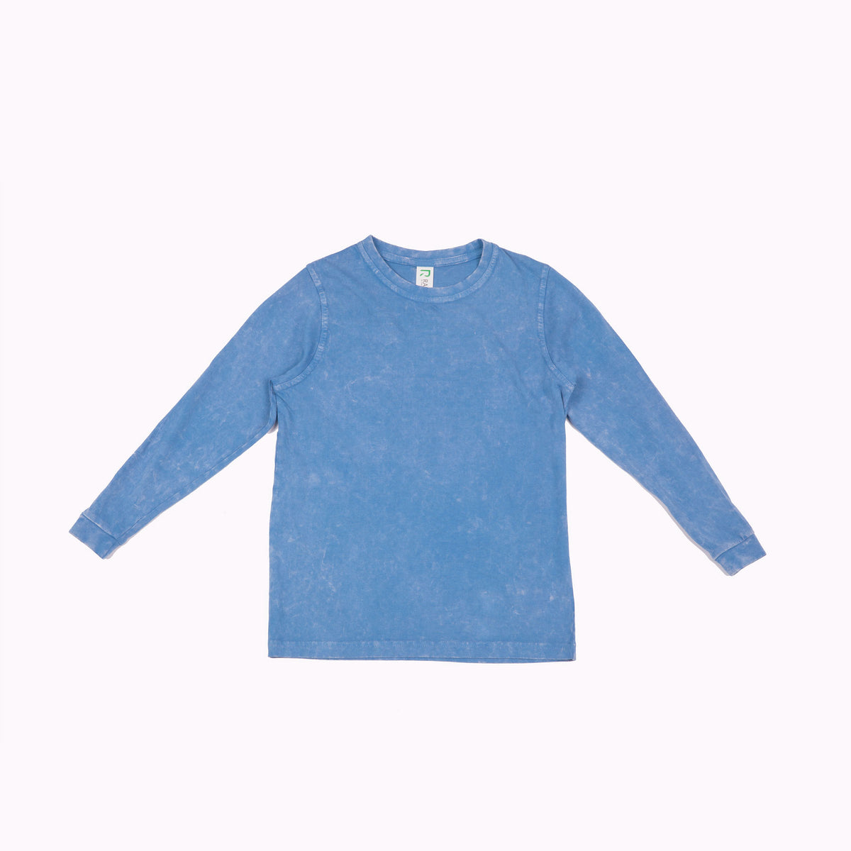 Kid's Stone Wash Long Sleeve T-shirt - Blue - Front