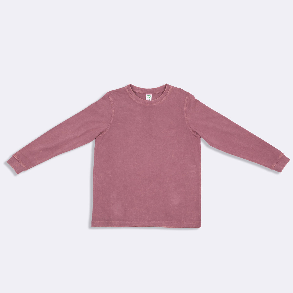 Kid's Stone Wash Long Sleeve T-shirt - Mauve - Front