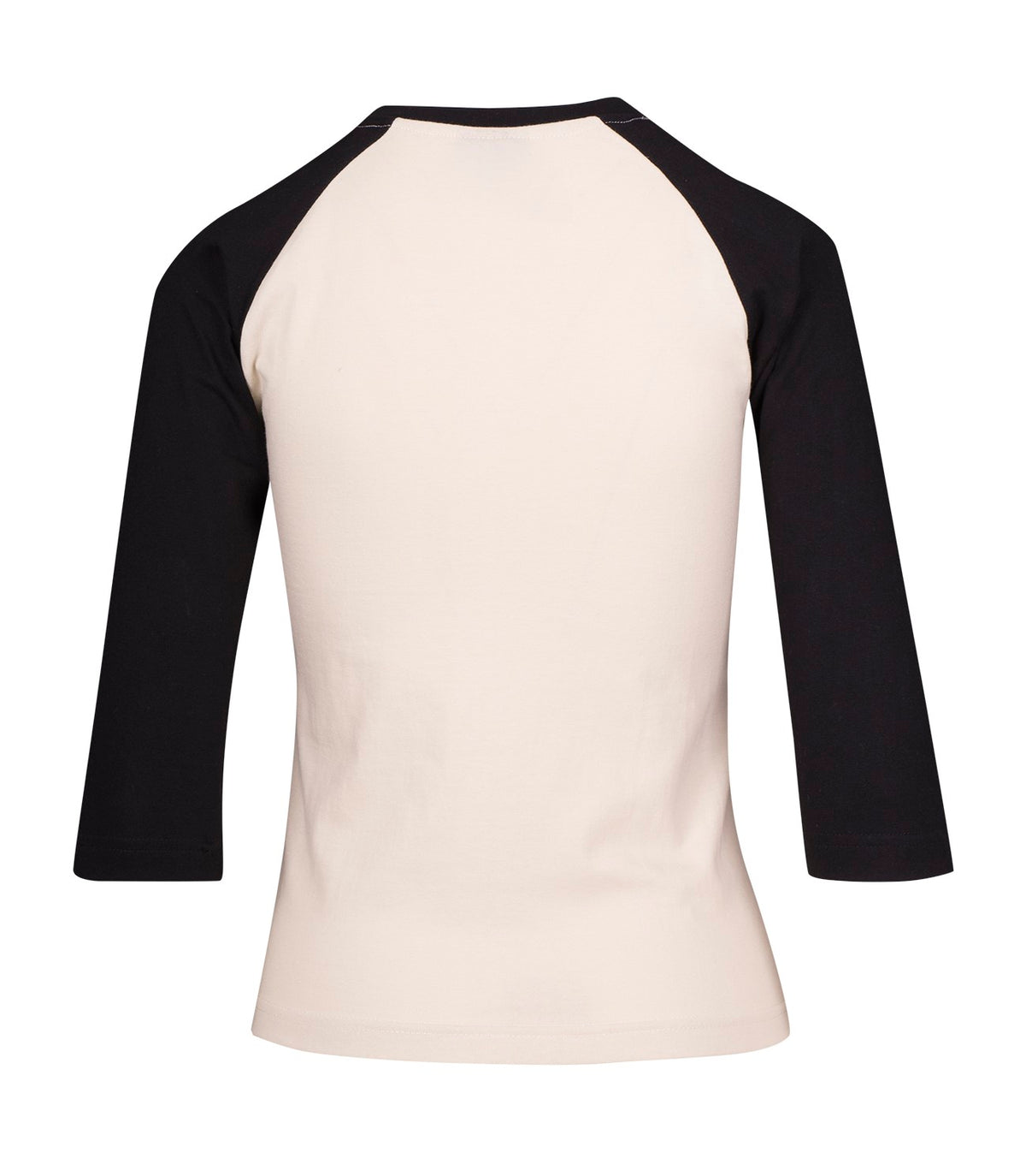 Women's 3/4 Sleeve Raglan T-shirt - Bone/Black - Back