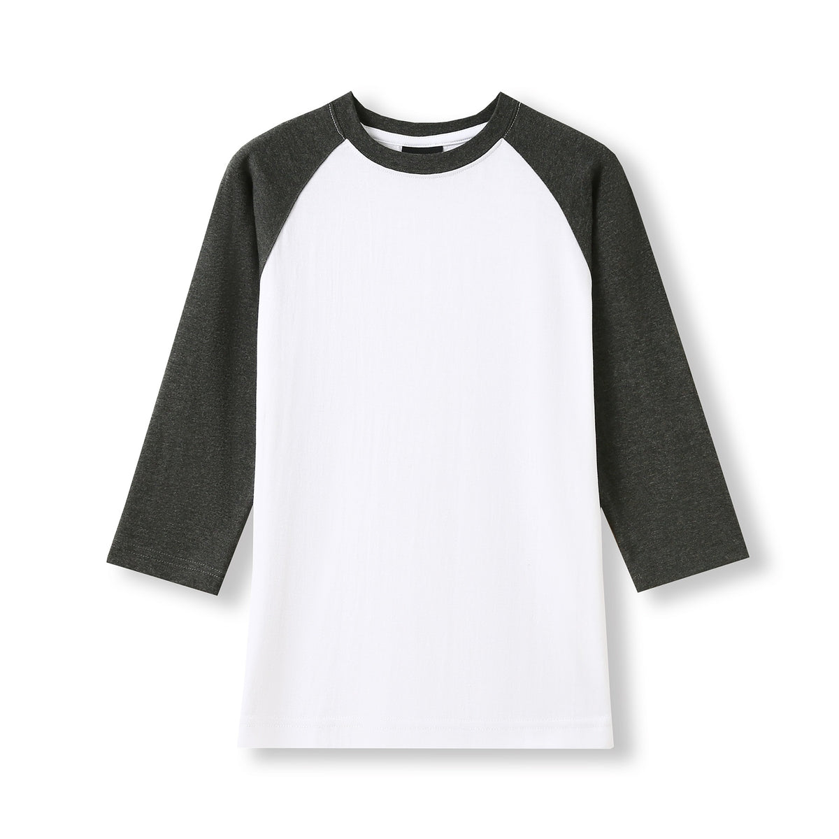 Women's 3/4 Sleeve Raglan T-shirt - White/Dark Marl - Front